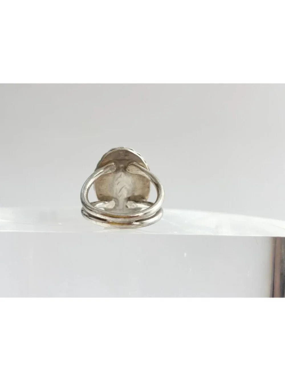 Black Onyx Southwest Style Sterling Silver 925 Vintage Ring - sz 7.5